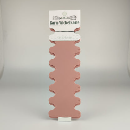 Garnwickelkarte 3er Set in der Farbe Altrosé.