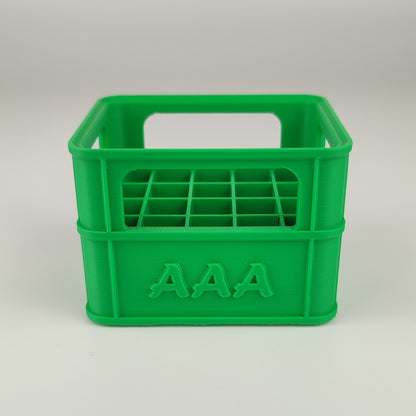 Batteriekiste für AAA-Batterien in der Farbe Grün.