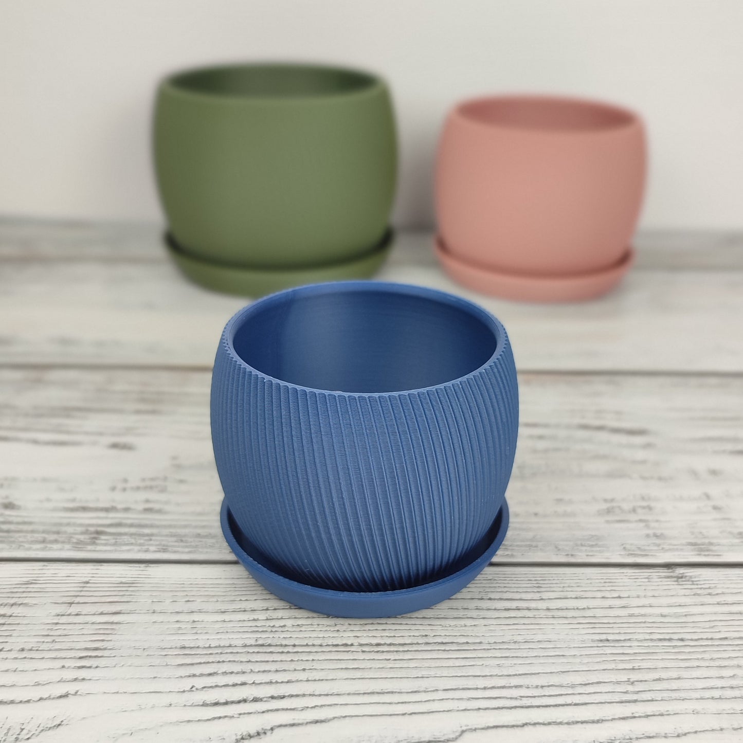 Blumentopf, Größe S, in der Farbe Navy Blau.