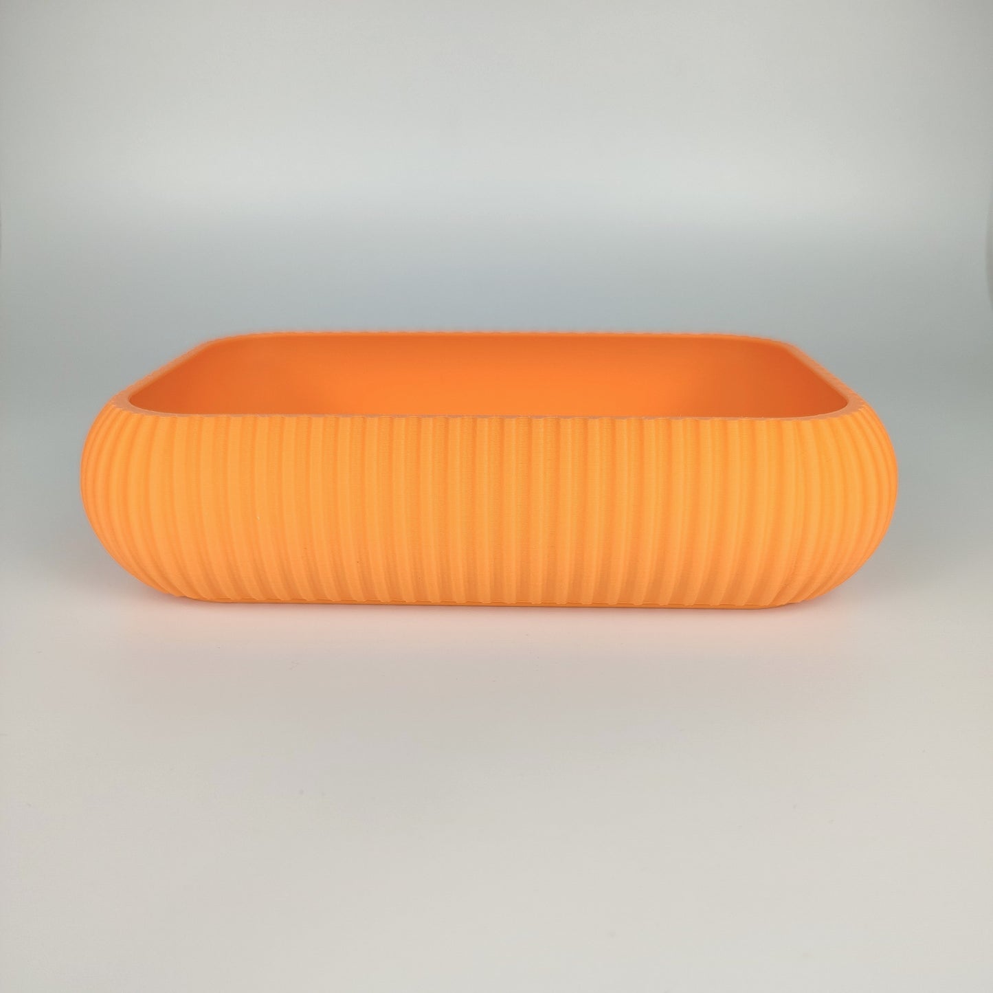 Große Dekoschale in der Farbe Mandarine.