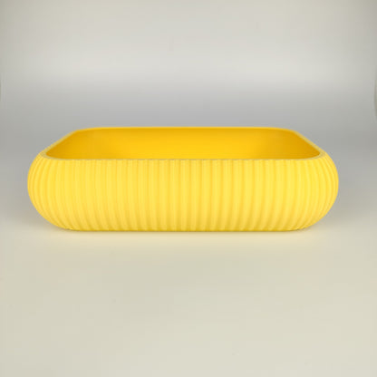 Große Dekoschale in der Farbe Zitronengelb.